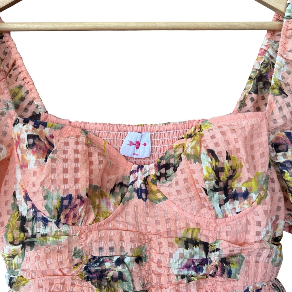 Buddy Love CONNER Short Lace Dress Peach Irish Rose size Medium - Picture 2 of 13